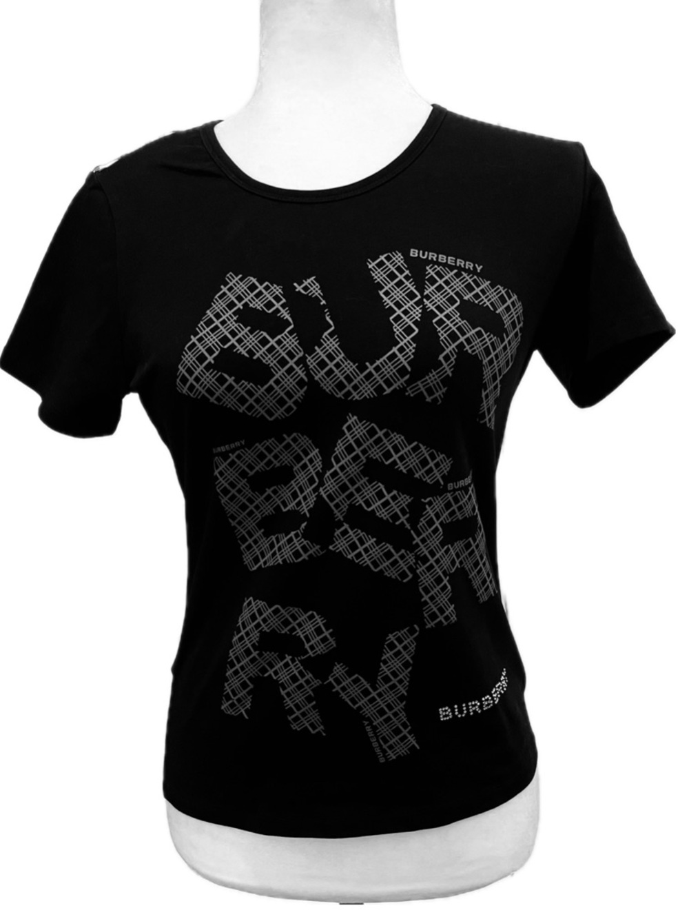 Burberry Black Graphic Logo Short Sleeve Tee